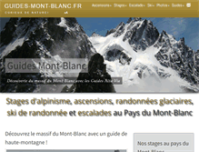 Tablet Screenshot of guides-mont-blanc.fr
